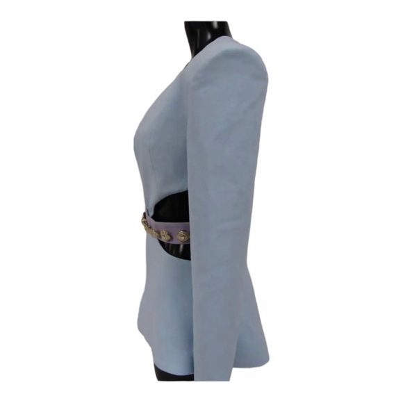 THE DOLLS HOUSE Light Blue Gigi Cutout Blazer Jacket XS NWT - Picture 8 of 11